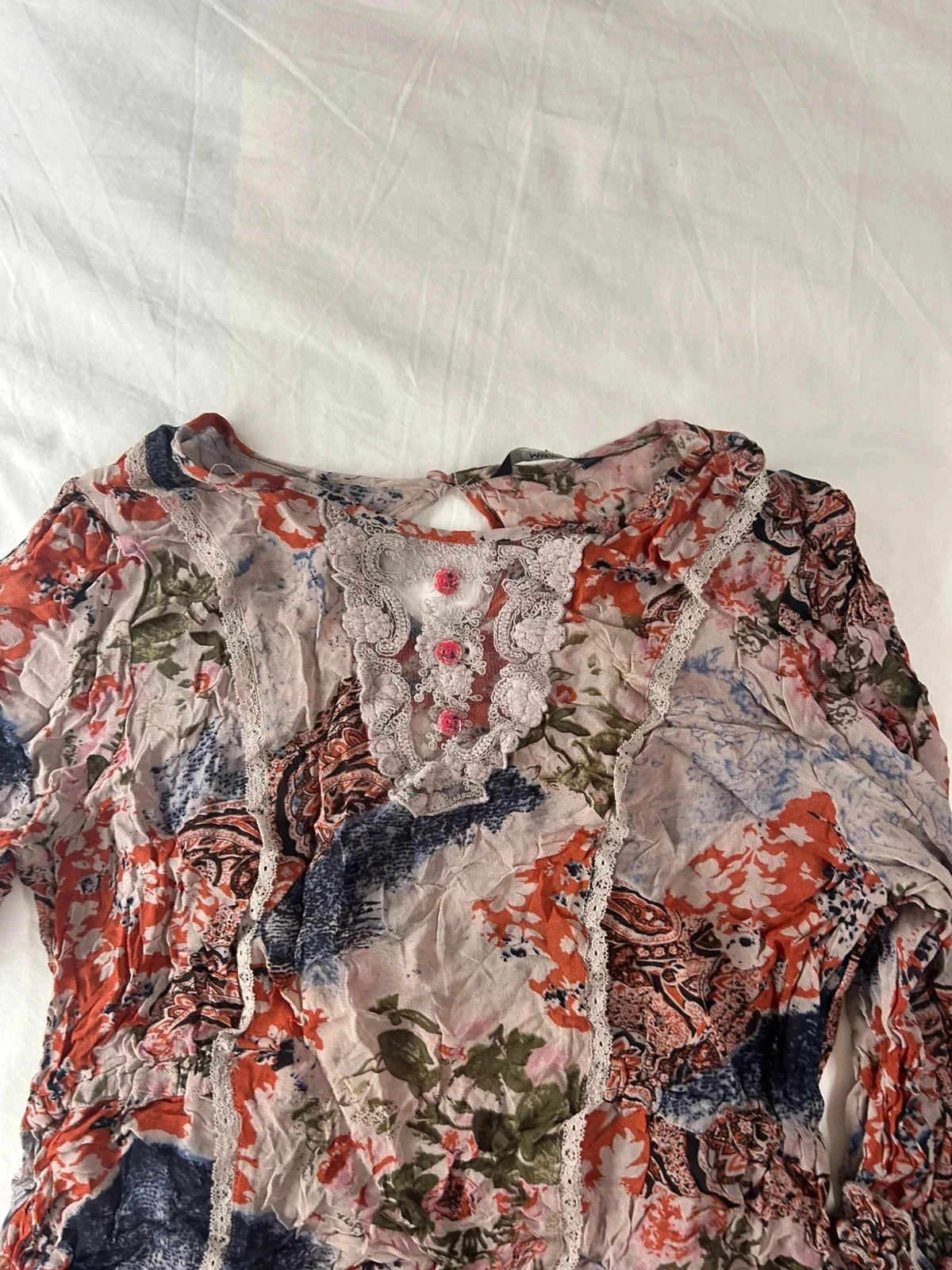 Multicolor short-sleeved blouse m&co – photo 4